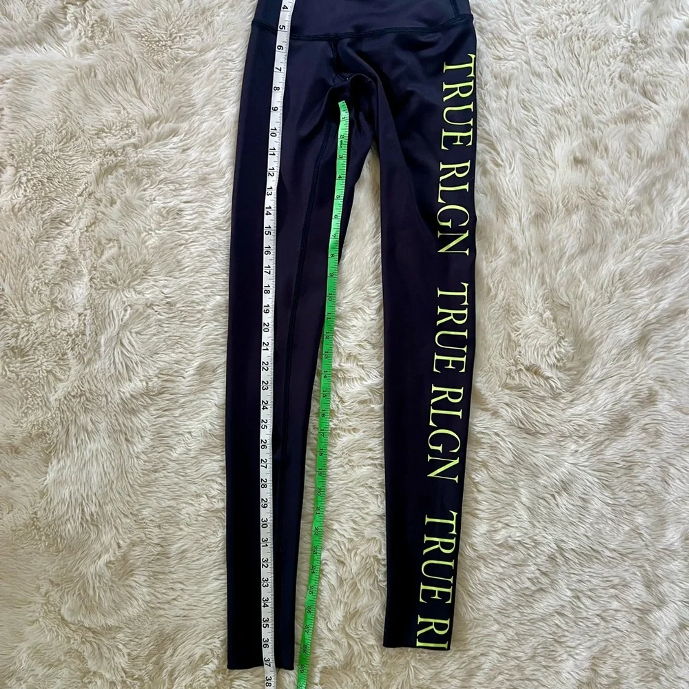 2Pc TRUE RELIGION Neon Crop Hoodie (XL,fits a S) & Logo Black Leggings Sz XS - Picture 10 of 11